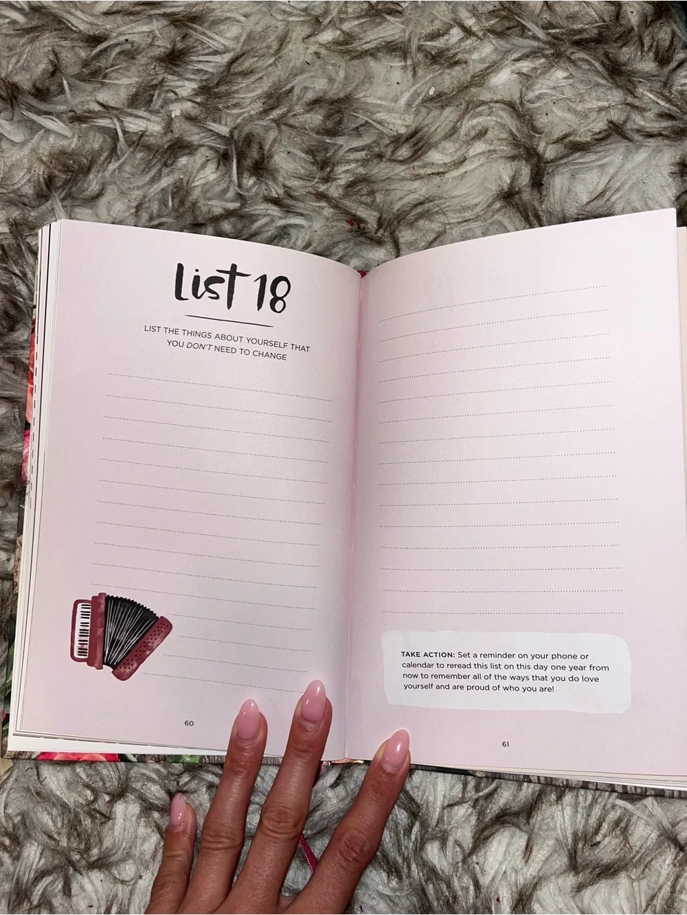 52 Lists for Happiness Floral Journal - Pink & Burgundy